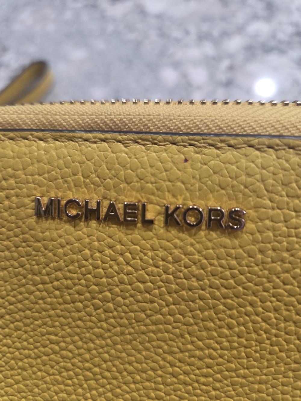 Michael Kors Yellow Leather Wristlet Wallet - Picture 5 of 7
